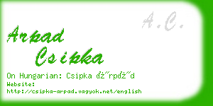 arpad csipka business card